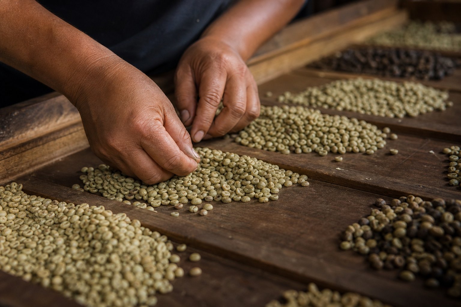 Green bean sorting